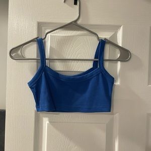 blue crop top